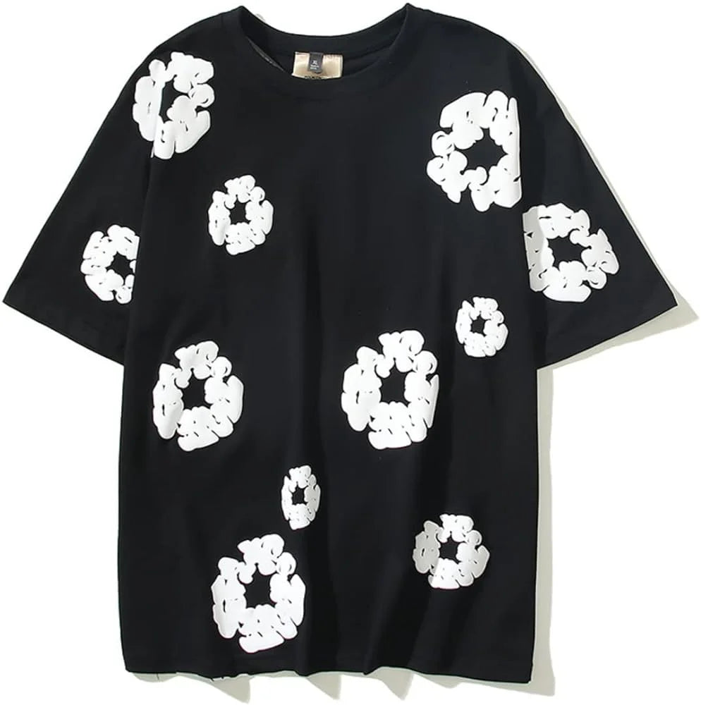 Camiseta tipo Y2k, estilo redondo.