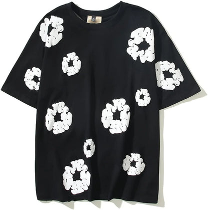 Camiseta tipo Y2k, estilo redondo.