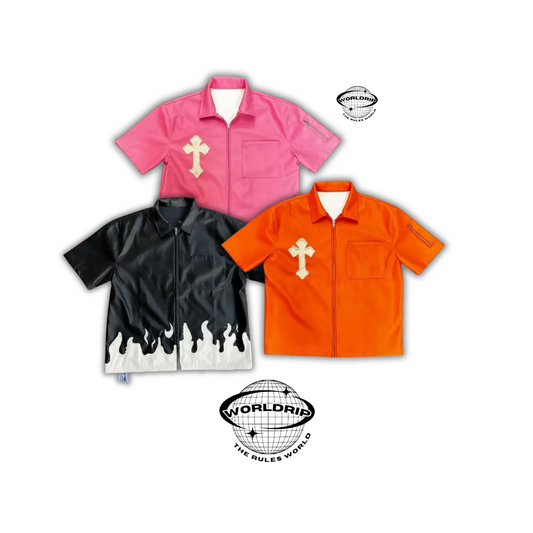 Y2K Style Zip Polo Shirt